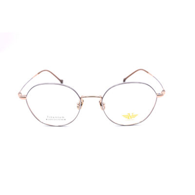 Eyeglasses Model A0513, dark gray color, metal frame, round shape, unisex, arm length 145mm, bridge size 19mm, lens size 51mm.